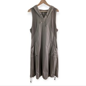 XCVI Jour Hooded Midi Dress Tan Large